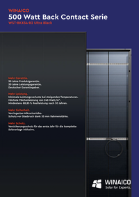 WINAICO WST-BKX54-B2 Ultra Black 500Wp – Bifaziales N-Type Glas-Glas Modul