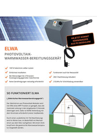 My-PV ELWA DC Photovoltaik Heizstab Warmwasser Aufbereitung 1,5 Zoll 2 kWh