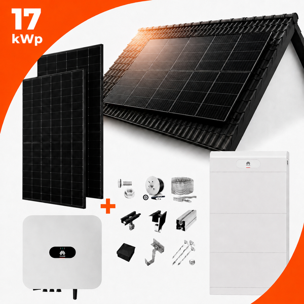 17 kW PV Komplettanlage Schrägdach Huawei & Jolywood