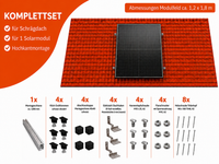 Montageset Schrägdach Unterkonstruktion für 1 Solarmodul