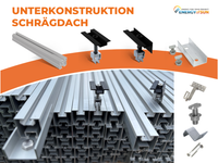 Montageset Schrägdach Unterkonstruktion für 8 Solarmodule