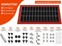 Montageset Schrägdach Unterkonstruktion für 33 Solarmodule