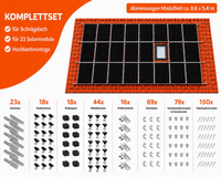 Montageset Schrägdach Unterkonstruktion für 23 Solarmodule